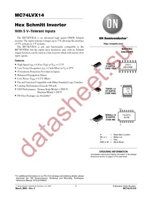 MC74LVX14DTR2G datasheet  